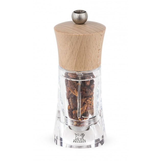 DEFAUT Moulin à Piment Oléron 14 cm Transparent-Bois Naturel Peugeot