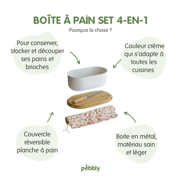 Boîte pour Pain Pebbly Boîte pour Pain Pebbly