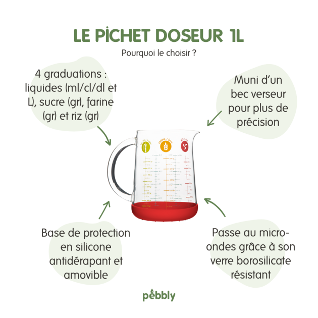 Verre Gradué Rouge Pebbly