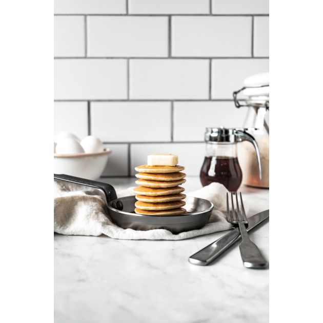 Poêle à Blinis Professionnelle, carbone plus, Tôle d'Acier blanche, De Buyer Poêle à Blinis Professionnelle, carbone plus, Tôle d'Acier blanche, De Buyer