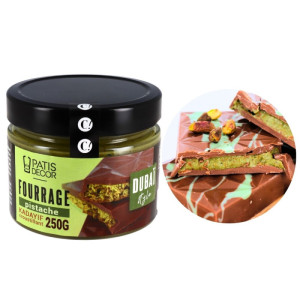 Fourrage Dubaï Pistache et Kadayif 250 g Patisdécor Fourrage Dubaï Pistache et Kadayif 250 g Patisdécor