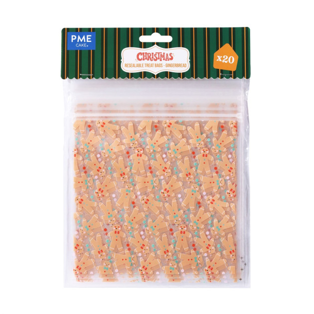 Sachet Bonbon Refermable Pain d'Épices 18,3 x 17,5 cm (x20) PME