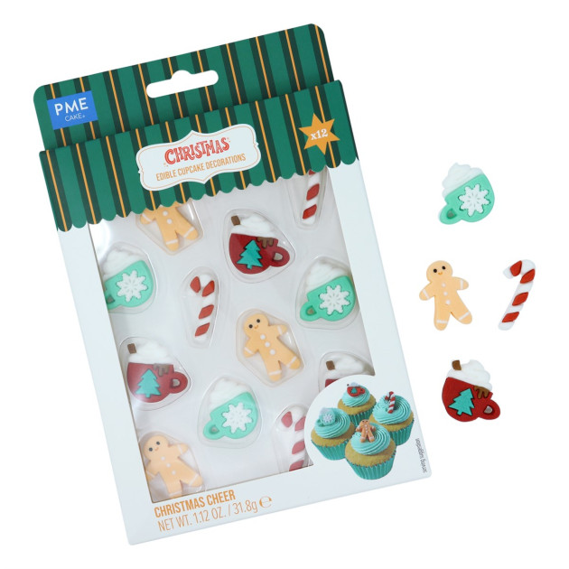 Décors en Sucre Joie de Noël (x12) PME