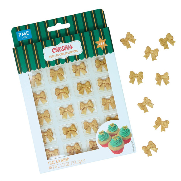 Décors en Sucre Nœuds et Rubans (x24) PME