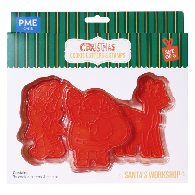 Emporte-Pièces avec Embosseurs Atelier du Père Noël (x3) PME
