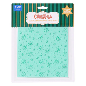 Tapis Silicone Relief Neige 16 x 16 cm PME Tapis Silicone Relief Neige 16 x 16 cm PME