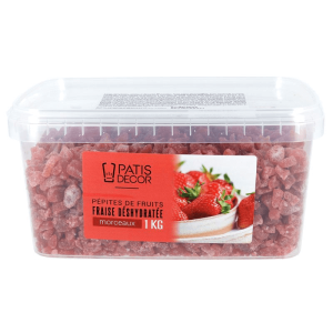 DLUO Courte Pépites de Fraises déshydratées 1 kg Patisdécor