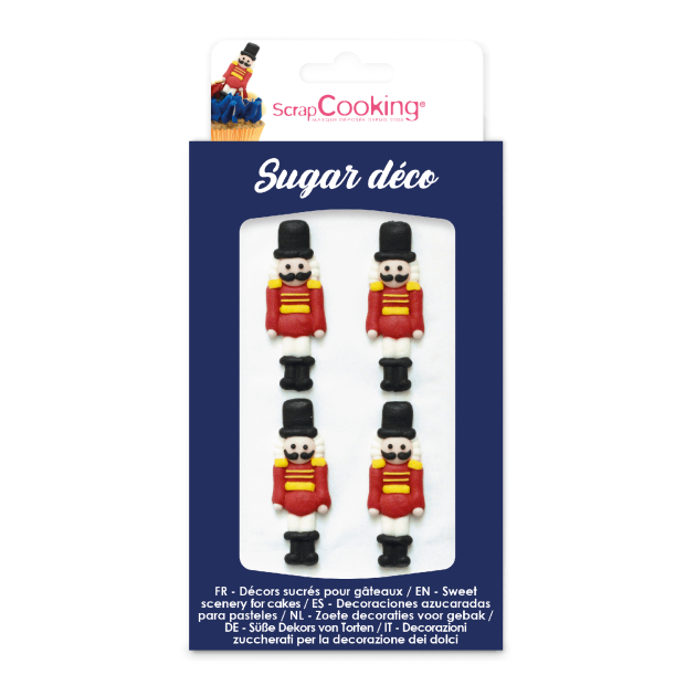 DLUO Courte Décors en Sucre Casse Noisette (x4) Scrapcooking