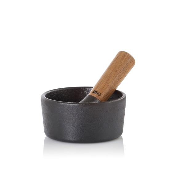 Pilon Mortier en Fonte et Bois Ø 12 x H 6 cm Camo AdHoc