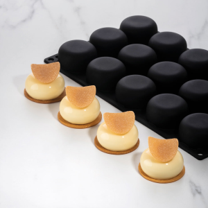 Moule Silicone Rond Plat 5 x H 2,6 cm (x15) Pavoflex