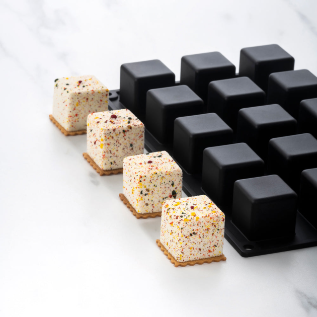 Moule Silicone Cube 3,4 x H 3,4 cm (x15) Pavoflex