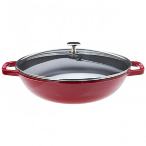 Wok en Fonte 30 cm Rouge Staub