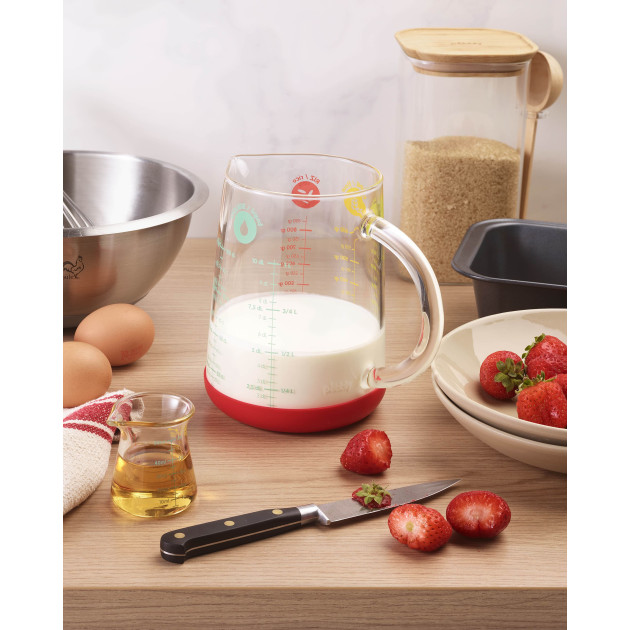 Verre mesureur avec poignée 1L Pebbly