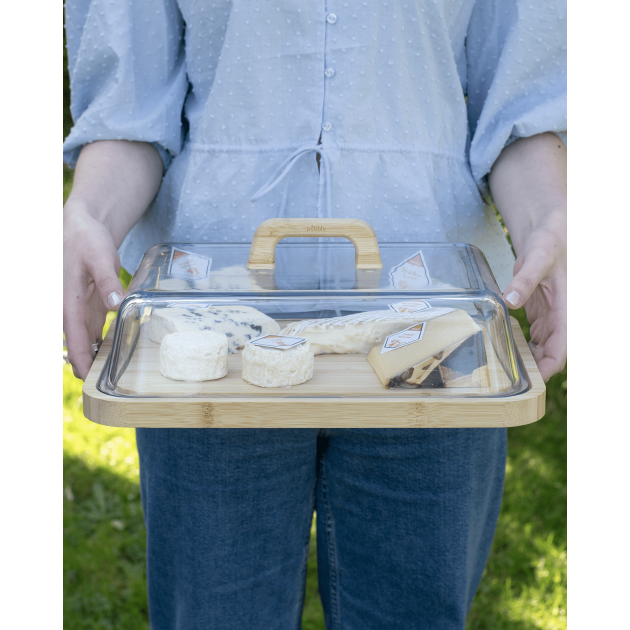 Boîte à fromage en bois et en verre Pebbly Boîte à fromage en bois et en verre Pebbly