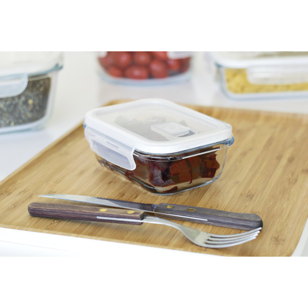 Boîte alimentaire verre et plastique Pebbly - Mise en situation Boîte alimentaire verre et plastique Pebbly - Mise en situation