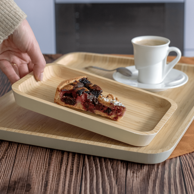 Plateau en bois Pebbly Plateau en bois Pebbly