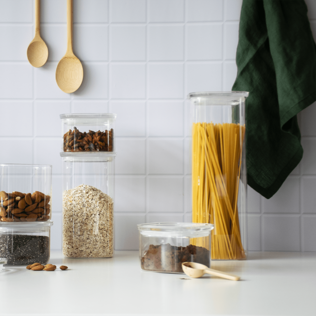 Boîte à spaghettis transparente Pebbly