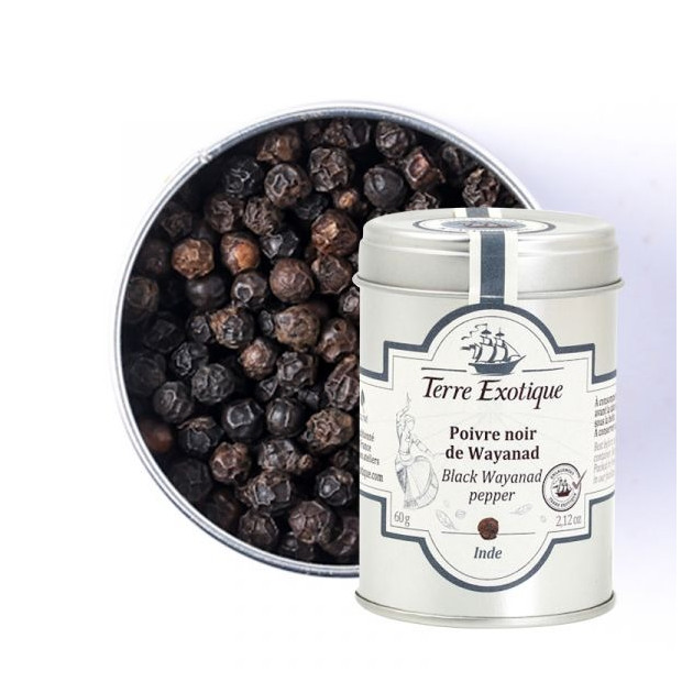 Poivre Noir de Wayanad 60 g Terre Exotique