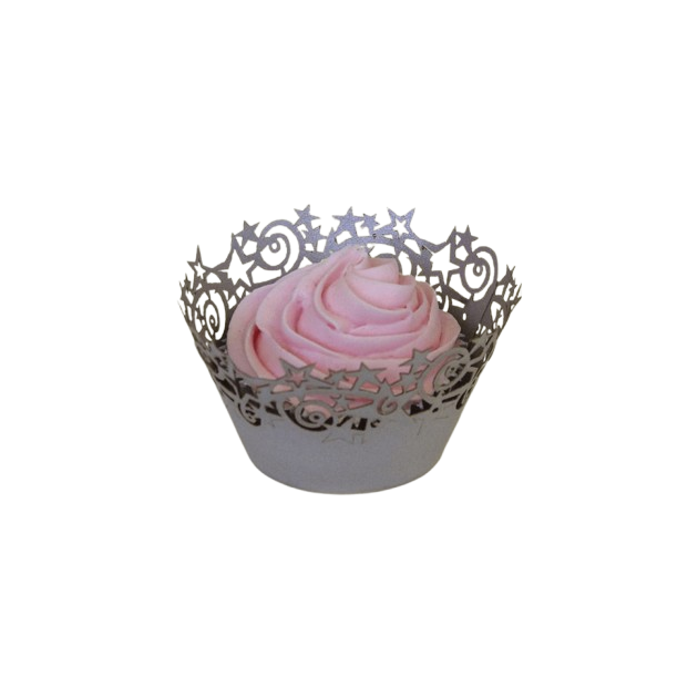 Contour Cupcakes Etoile Argenté (x12) PME
