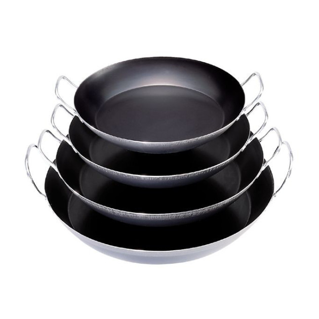 DEFAUT Plat à Paella Tôle Bleue Ø 42 cm Outdoor De Buyer