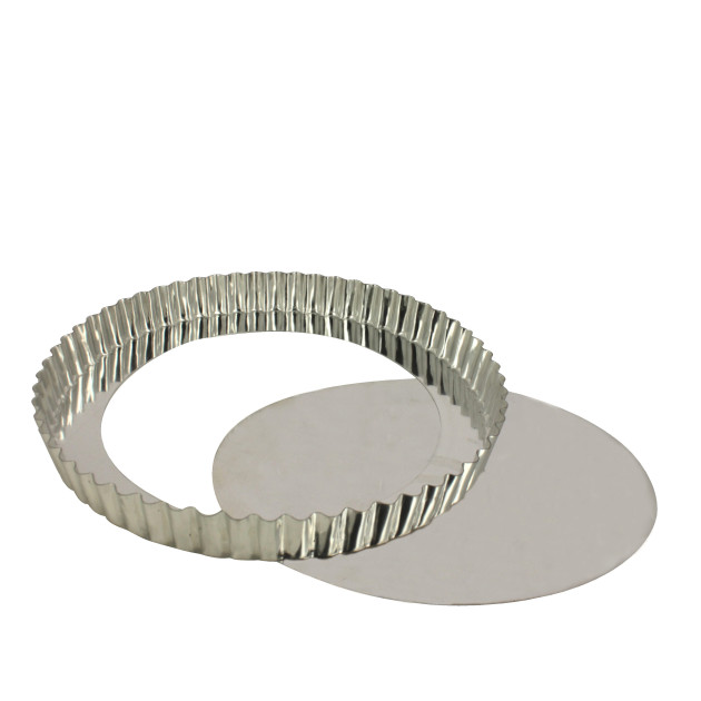 DEFAUT Tourtière Cannelée Fond Amovible 32 cm x H 2,5 cm