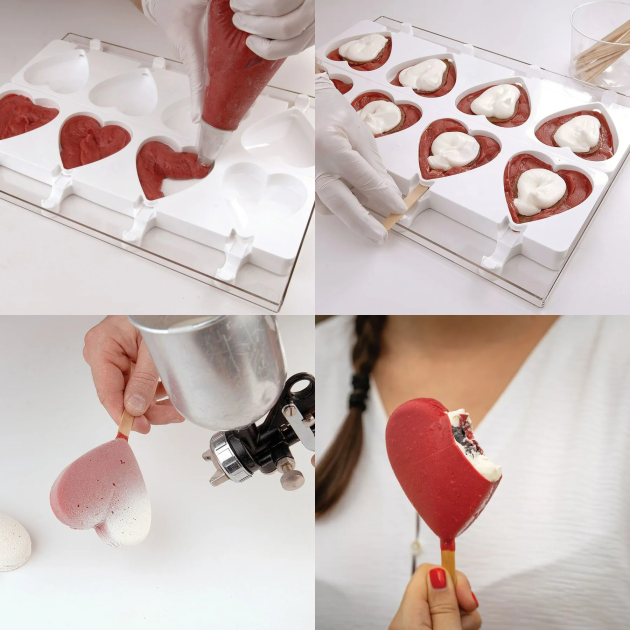 Guide réalisation Moule à glace Coeur Silikomart version glacé Guide réalisation Moule à glace Coeur Silikomart version glacé