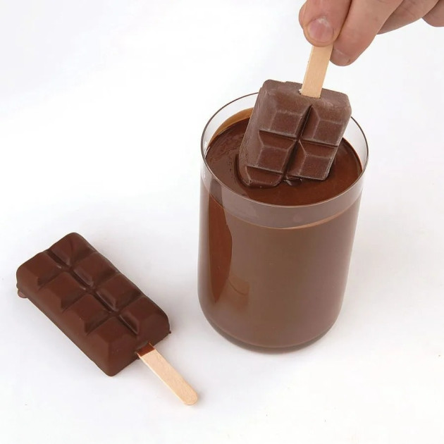 Exemple glace chocolat réalisé à partir du moule à glace professionnel