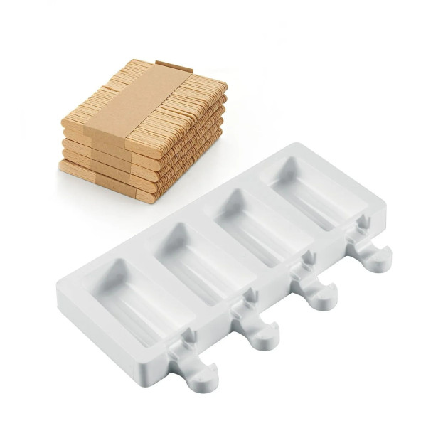 Moule à Glace Silicone 4 Mini Vintage avec bâtonnets SilikoMart