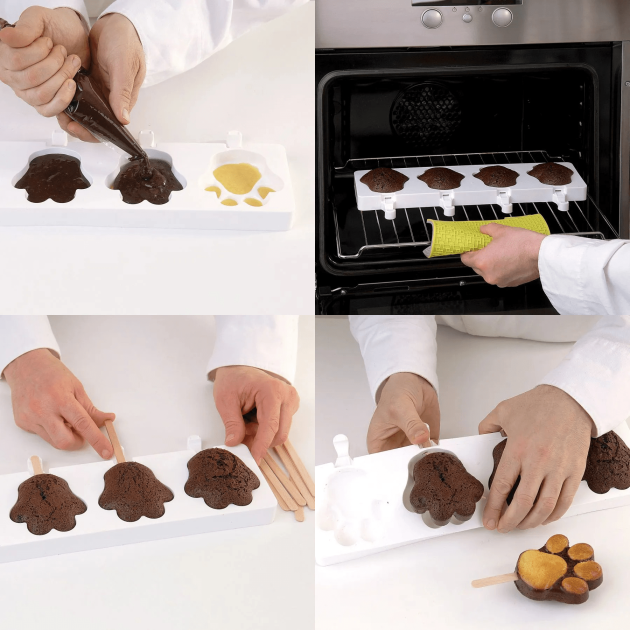 Réalisation de gâteaux marbrés dans le moule Pata SilikoMart Réalisation de gâteaux marbrés dans le moule Pata SilikoMart