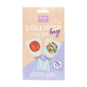 Sachets à Sucettes Transparents Attaches Argentées (x25) PME Sachets à Sucettes Transparents Attaches Argentées (x25) PME