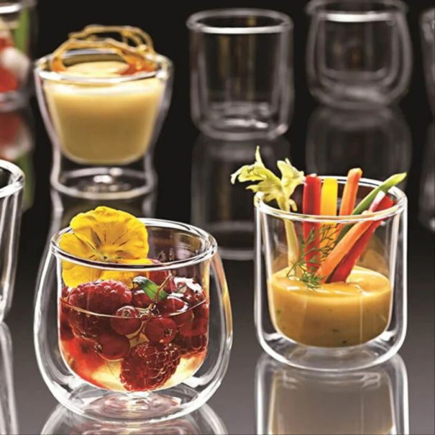 Tasse en verre double paroi 12 cl (x 2)