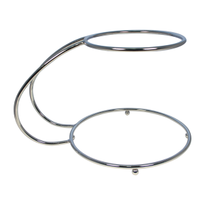 Présentoir à Gâteaux 2 Étages Chrome PME Présentoir à Gâteaux 2 Étages Chrome PME