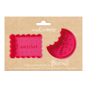 2 Emporte-Pièces avec Éjecteurs Biscuits Scrapcooking 2 Emporte-Pièces avec Éjecteurs Biscuits Scrapcooking