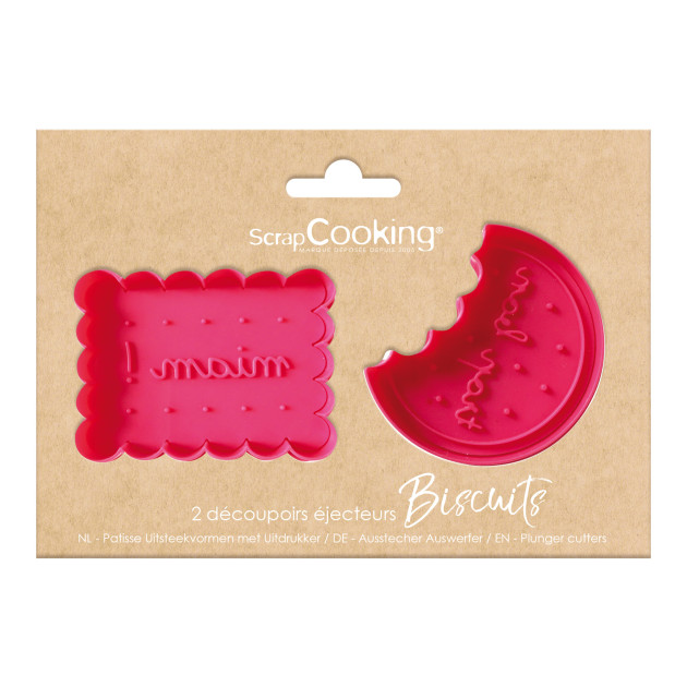 2 Emporte-Pièces avec Éjecteurs Biscuits Scrapcooking