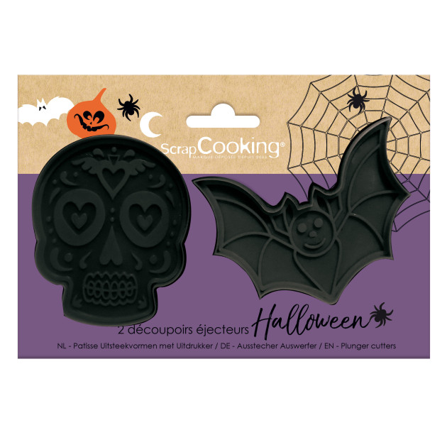 2 Emporte-Pièces avec Éjecteurs Halloween Scrapcooking