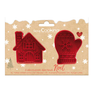 2 Emporte-Pièces avec Éjecteurs Noël Scrapcooking 2 Emporte-Pièces avec Éjecteurs Noël Scrapcooking