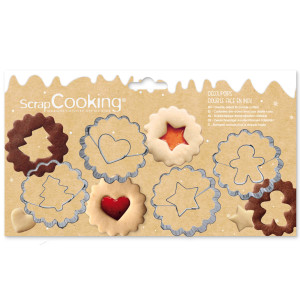 Emporte-Pièce Biscuits Linzer en Inox (x4) Scrapcooking Emporte-Pièce Biscuits Linzer en Inox (x4) Scrapcooking