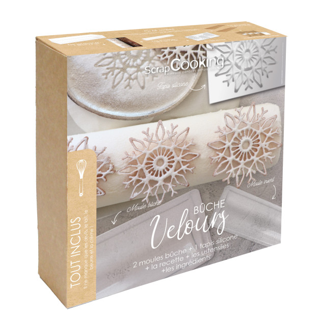 Coffret Bûche de Noël 3 Chocolats Velours Scrapcooking