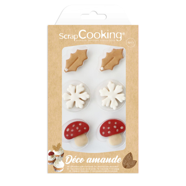 Décors Pâte d'Amande Hiver Scrapcooking (x6)