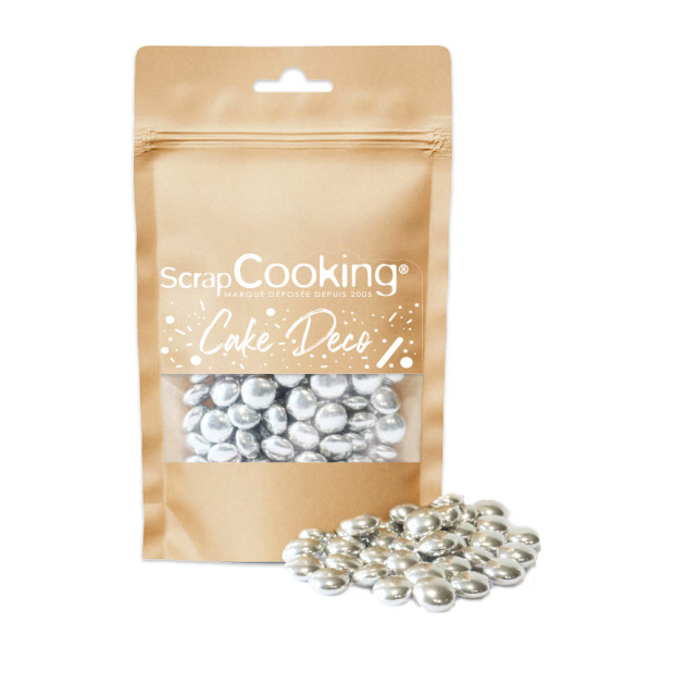 Dragées Chocolat Argentées 60 g Scrapcooking
