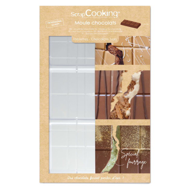 Moule Tablette Chocolat H 1,8 cm (x3) Scrapcooking