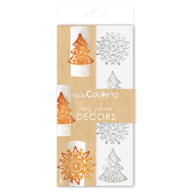 Tapis Silicone Décors Sapins et Flocons Scrapcooking