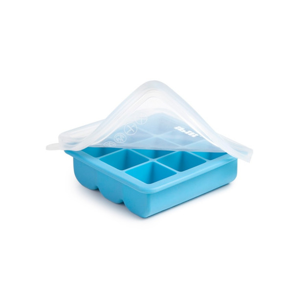 Bac à Glaçons Silicone avec Couvercle 9 Cubes 13 x 13 x H 3 cm Ibili