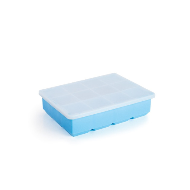 Bac à Glaçons Silicone avec Couvercle 12 Cubes 22 x 16,5 x H 5 cm Ibili