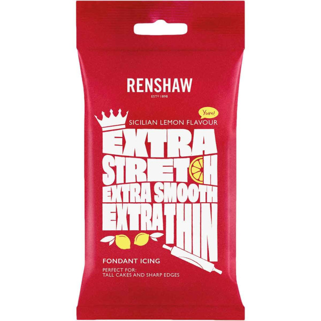 Pâte à Sucre Extra Blanc Goût Citron 1Kg Renshaw