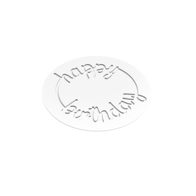 Moule Silicone Décor Rond Anniversaire Ø 18 x H 0,2 cm Silikomart Professional