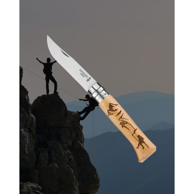 Couteau Gravé Escalade Opinel Couteau Gravé Escalade Opinel
