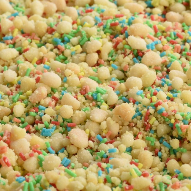 Crumble au beurre et décors en sucre Crumble au beurre et décors en sucre