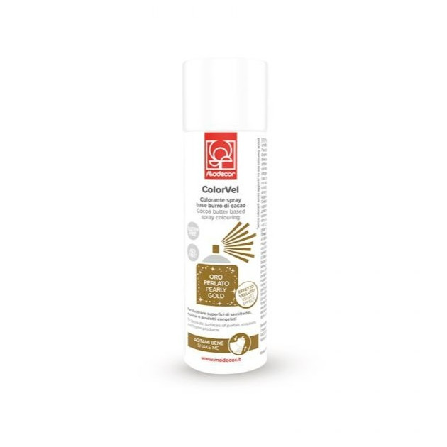 Spray Velours Or 250 g Colorant Alimentaire Modecor