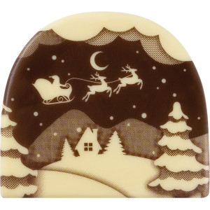 Embout de Bûche Chocolat Paysage Noël (x42) Florensuc Embout de Bûche Chocolat Paysage Noël (x42) Florensuc